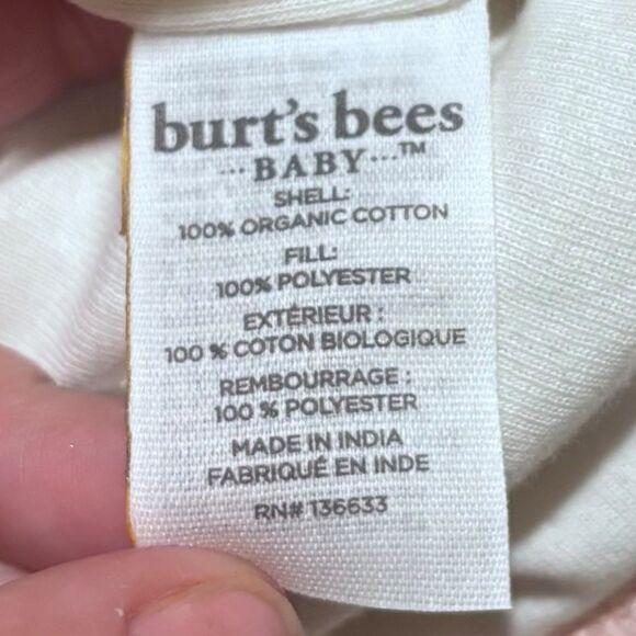 Burt’s Bees Baby Organic Cotton Pink Gray Jacket Soft & Padded Snaps 6-9 Months - Picture 4 of 5